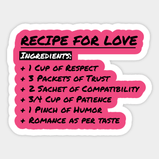 Recipe for Love Sticker